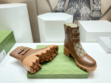 Load image into Gallery viewer, Gucci GG Ankle Boot With Buckle
