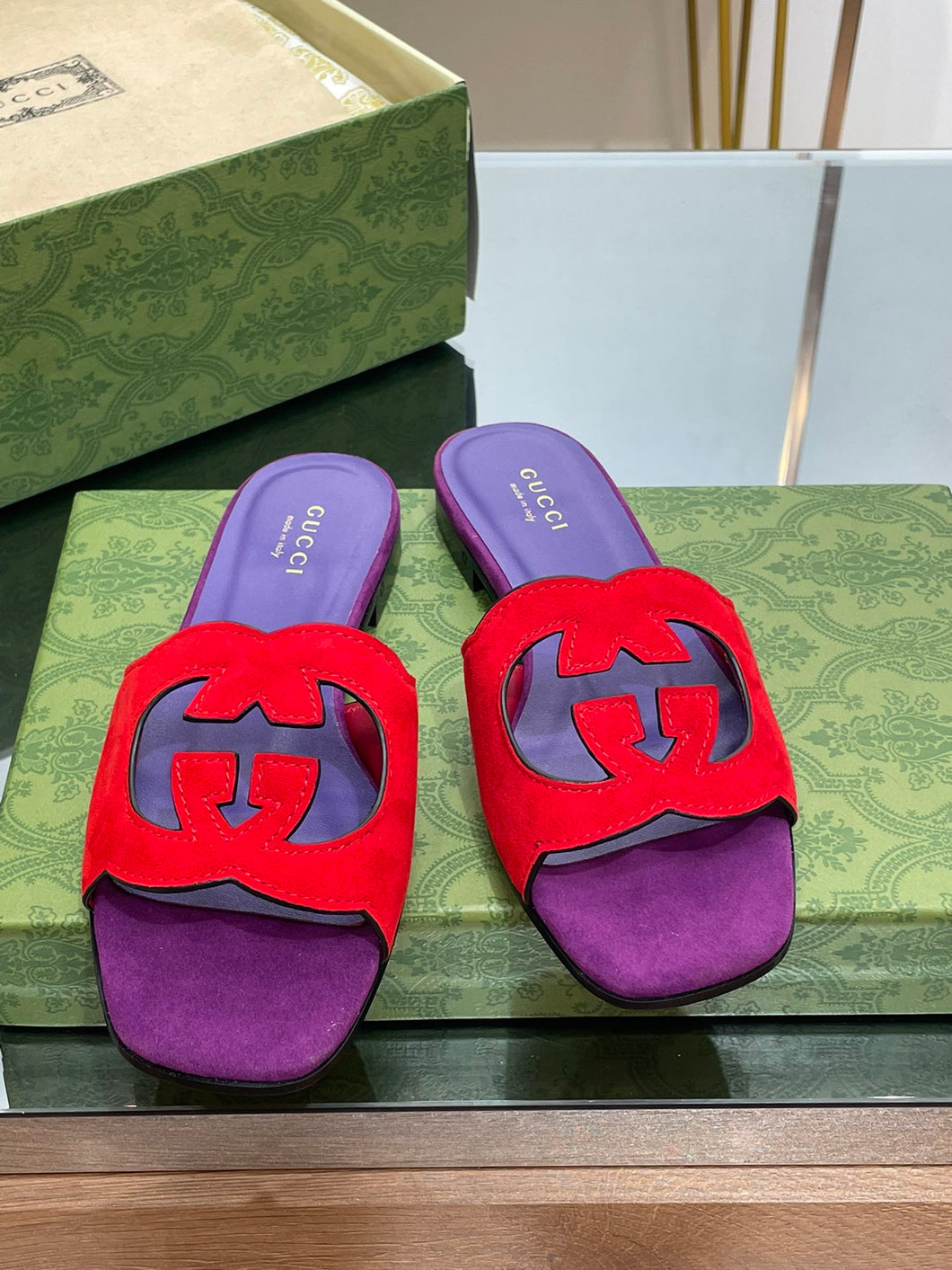 Gucci  Interlocking G Cut Out  Sandal