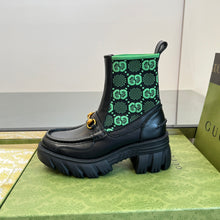 Load image into Gallery viewer, Gucci Women  GG Jersey Boots with Horsebit

