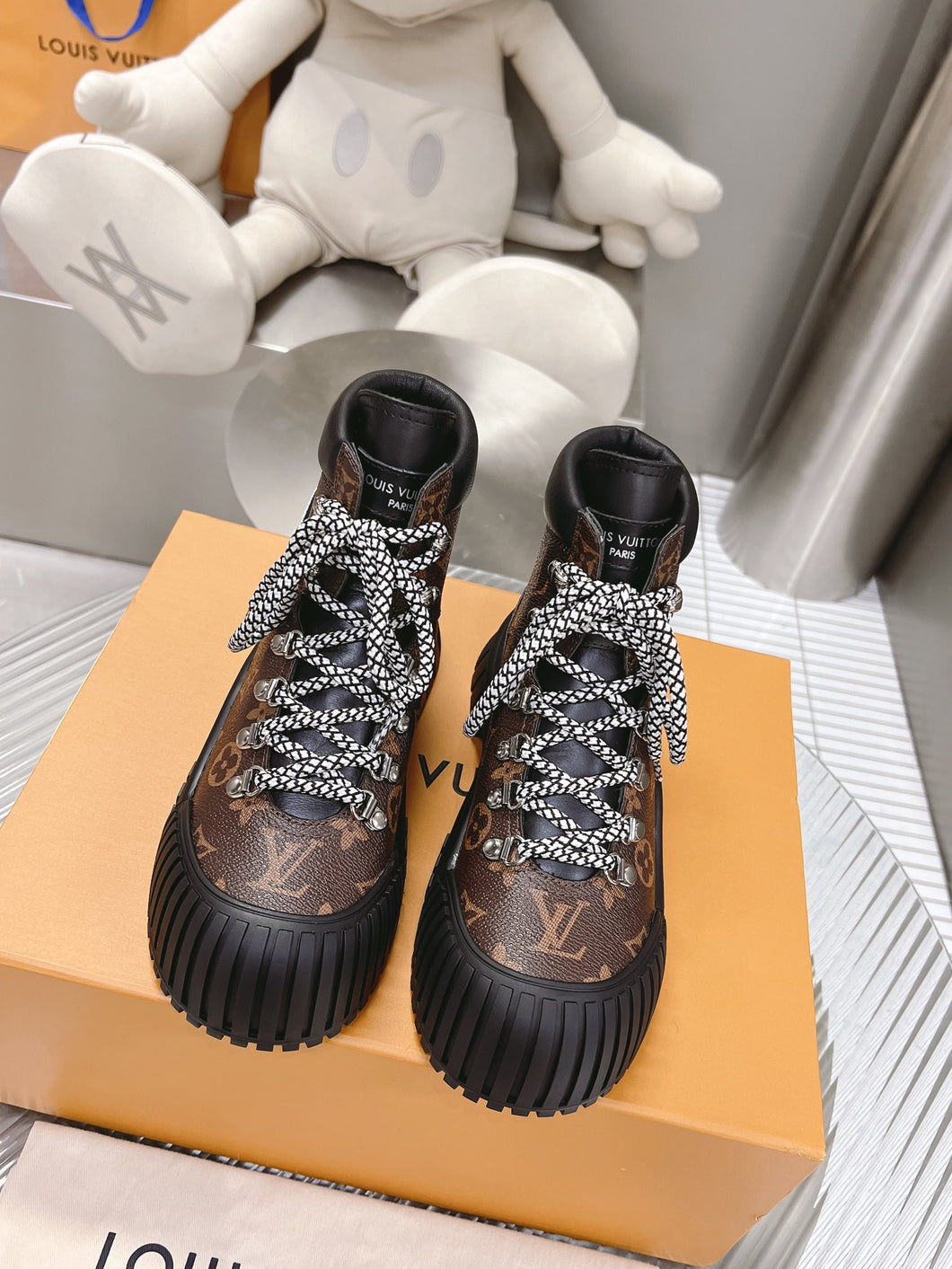 Louis Vuitton Ruby Flat Ranger Boots
