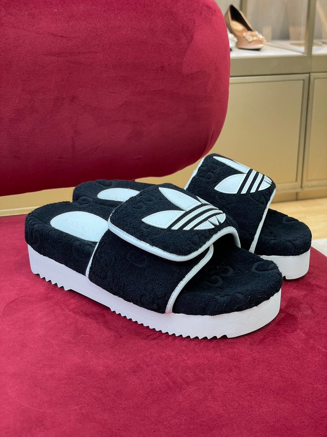 Gucci x Adidas GG Platform Sandal