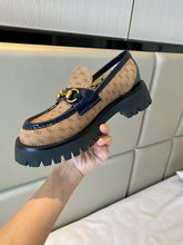 Load image into Gallery viewer, Gucci Women  Lug Sole Horsebit Loafer
