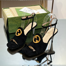 Load image into Gallery viewer, Gucci Blonde Heeled Sandal
