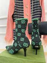 Load image into Gallery viewer, Gucci GG Knit Ankle Boots
