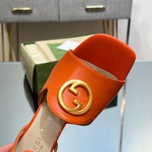 Load image into Gallery viewer, Gucci Blonde Heeled Sandal
