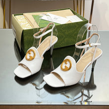 Load image into Gallery viewer, Gucci Blonde Heeled Sandal
