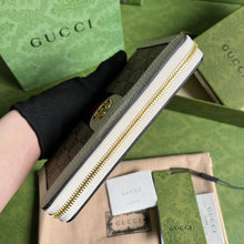 Load image into Gallery viewer, Gucci Ophidia Zip Around Wallet with Web
