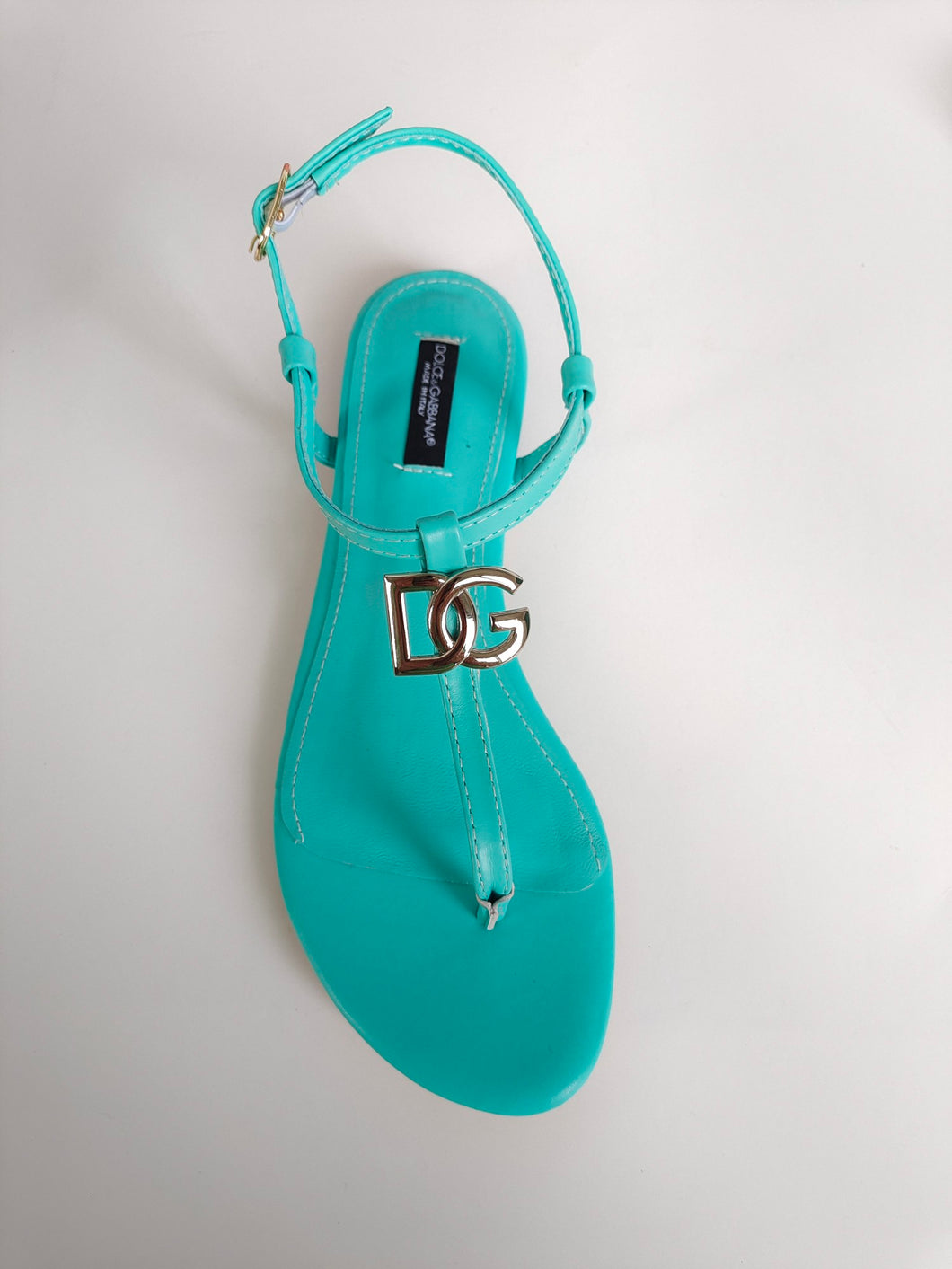 Dolce & Gabbana Patent Leather  DG Thong Sandal