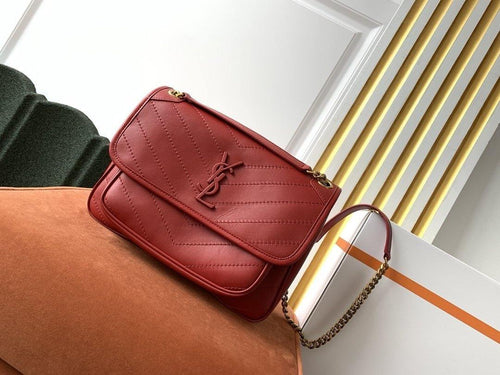 YSL Niki Medium Vintage Leather Bag - LUXURY KLOZETT