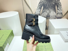 Load image into Gallery viewer, Gucci GG Ankle Boot With Buckle

