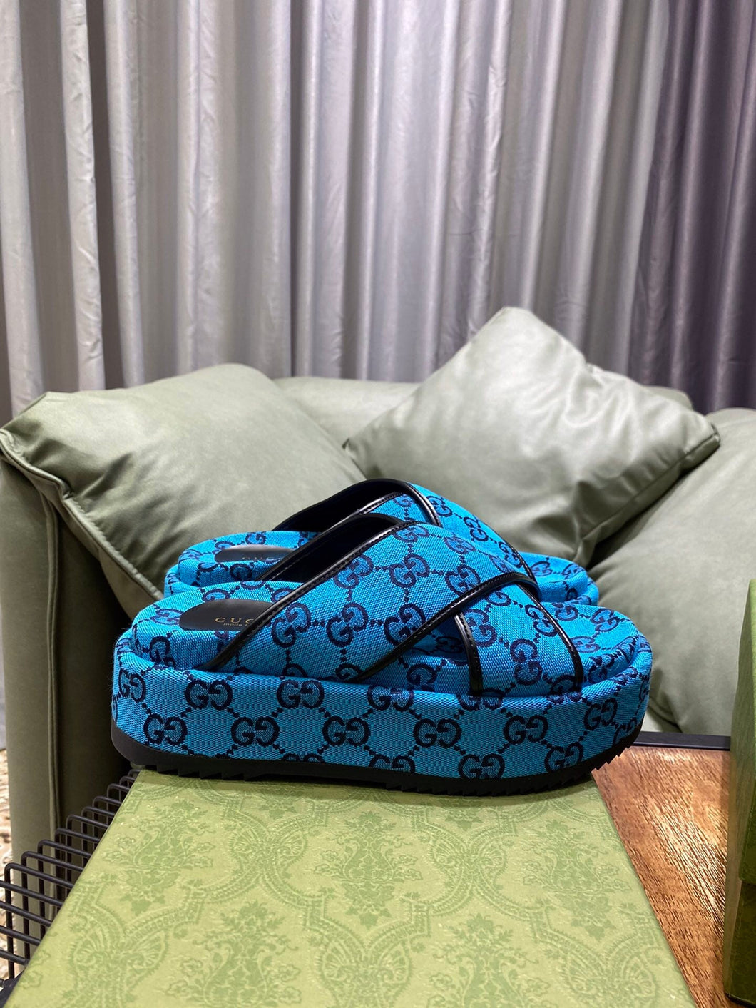 Gucci GG Multicolor Platform Sandal