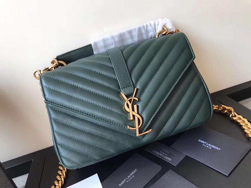 YSL College Medium Quilted Leather Bag - LUXURY KLOZETT