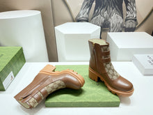 Load image into Gallery viewer, Gucci GG Ankle Boot With Buckle
