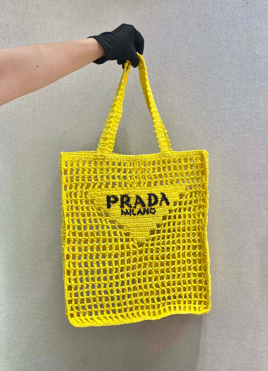 Prada Raffia Tote Bag