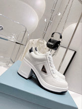 Load image into Gallery viewer, Prada Downtown High Heel Leather Sneakers
