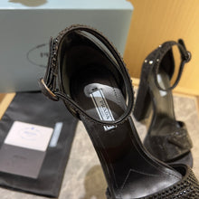 Load image into Gallery viewer, Prada Satin Platform With Crystals
