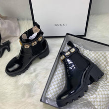 Load image into Gallery viewer, Gucci Leather Boot With Ankle Belt - LUXURY KLOZETT
