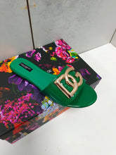 Load image into Gallery viewer, Dolce &amp; Gabbana Polished Calfskin Sliders with DG logo
