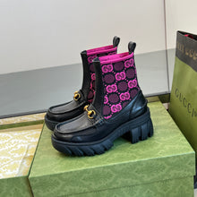Load image into Gallery viewer, Gucci Women  GG Jersey Boots with Horsebit
