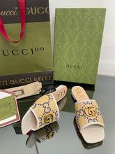Load image into Gallery viewer, Gucci GG Raffia Effect Slide
