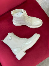 Load image into Gallery viewer, Prada Brushed-Leather and Re-Nylon Boots
