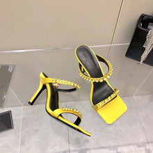 Load image into Gallery viewer, Versace Medusa Rhinestone Mules

