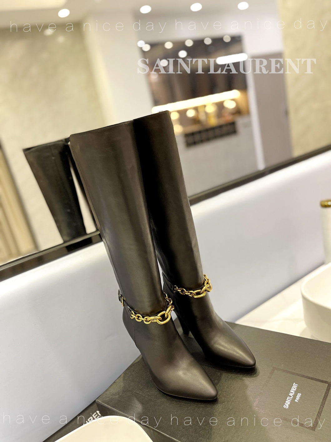 YSL Le Maillon Boots