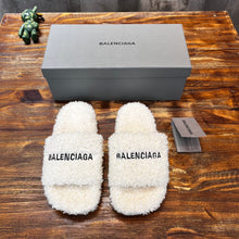 Load image into Gallery viewer, Balenciaga Furry Slide Sandals
