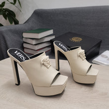 Load image into Gallery viewer, Versace LA MEDUSA PLATFORM MULES
