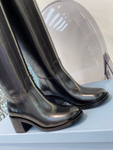 Load image into Gallery viewer, Prada Brushed Leather and Nylon Boots
