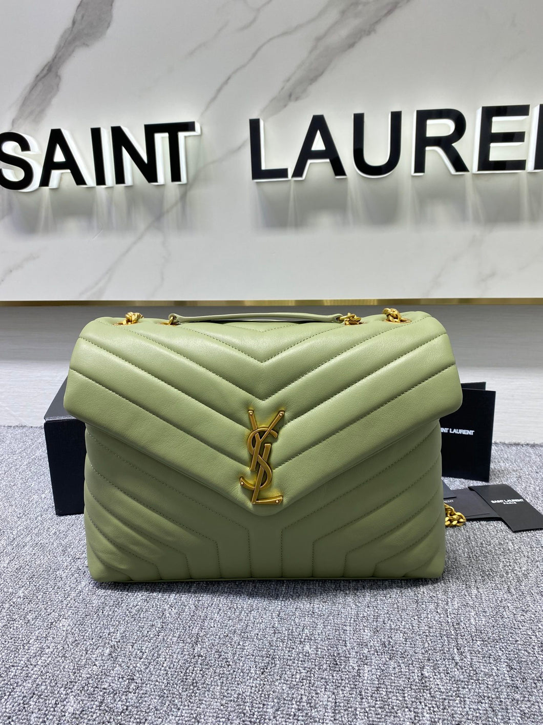 YSL Loulou Medium Chain Bag In Y Leather