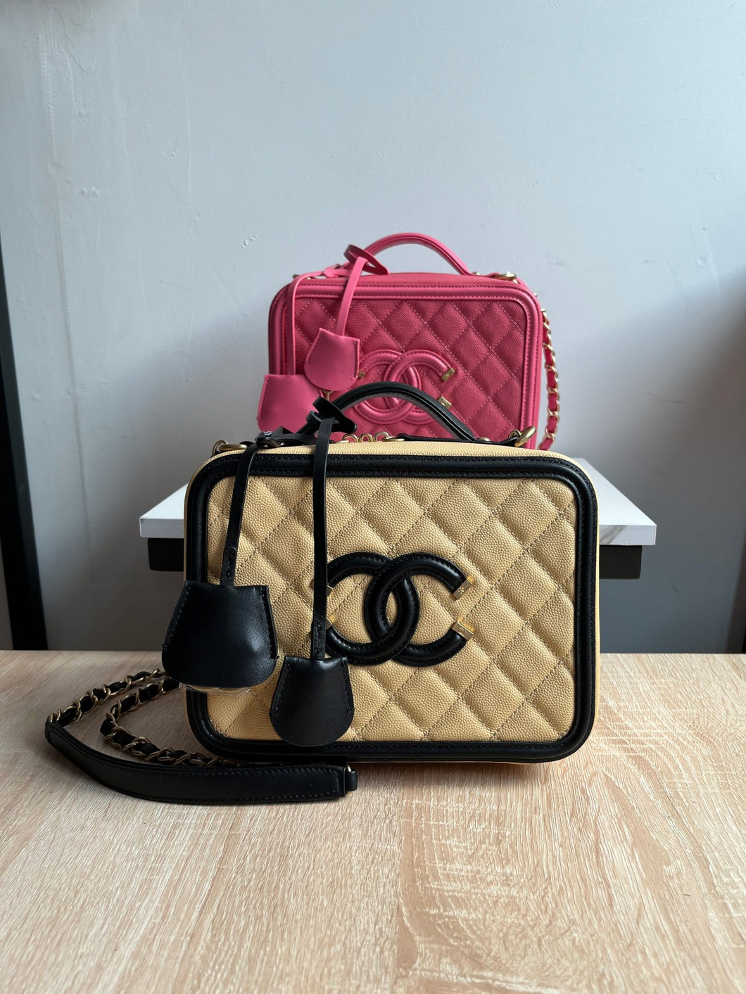 Chanel Caivar Filigree Vanity  Bag