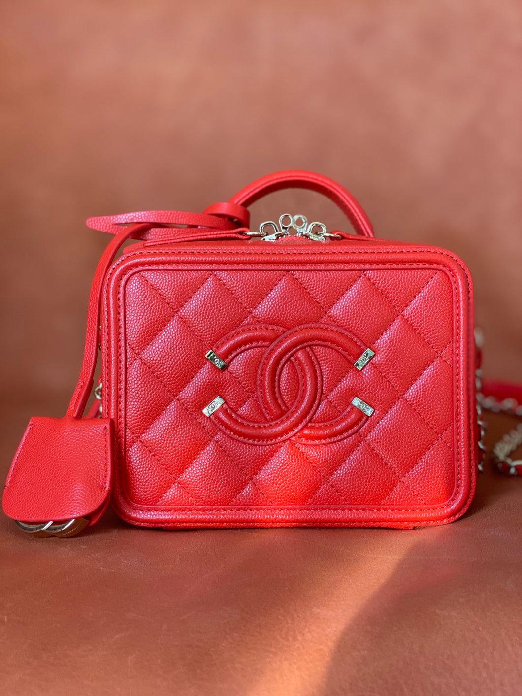 Chanel Caivar Filigree Vanity  Bag