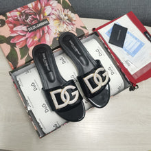 Load image into Gallery viewer, Dolce &amp; Gabbana Calfskin Slides with DG logo
