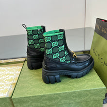 Load image into Gallery viewer, Gucci Women  GG Jersey Boots with Horsebit
