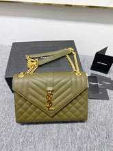 Load image into Gallery viewer, YSL  Envelope Medium Bag In Mix Matelasse Grain  De Poudre Embossed Leather
