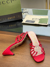 Load image into Gallery viewer, Gucci Women Slide Sandal With Crystals
