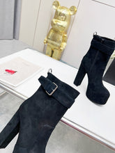 Load image into Gallery viewer, YSL  Cherry Buckle Platform Boots
