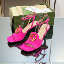 Load image into Gallery viewer, Gucci Blonde Heeled Sandal
