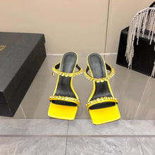 Load image into Gallery viewer, Versace Medusa Rhinestone Mules
