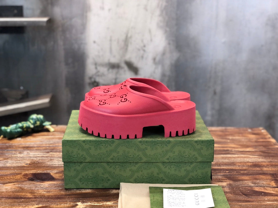 Gucci Platform Perforated G Sandals