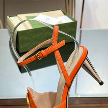 Load image into Gallery viewer, Gucci Blonde Heeled Sandal
