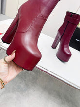 Load image into Gallery viewer, YSL  Cherry Buckle Platform Boots
