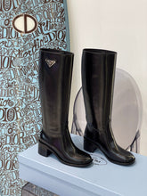 Load image into Gallery viewer, Prada Brushed Leather and Nylon Boots
