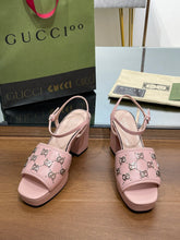 Load image into Gallery viewer, Gucci Interlocking G  Studs Sandal
