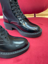 Load image into Gallery viewer, Prada Brushed-Leather and Re-Nylon Boots
