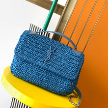Load image into Gallery viewer, YSL Niki Medium Chain Bag In Raffia
