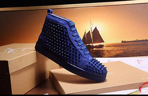 Christian Louboutin Spike  High Top Sneakers - LUXURY KLOZETT