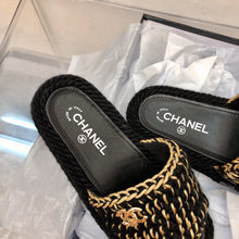 Load image into Gallery viewer, Chanel Braided Knit Mule
