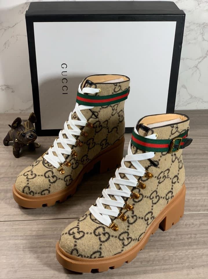 Gucci GG Wool Ankle Boot